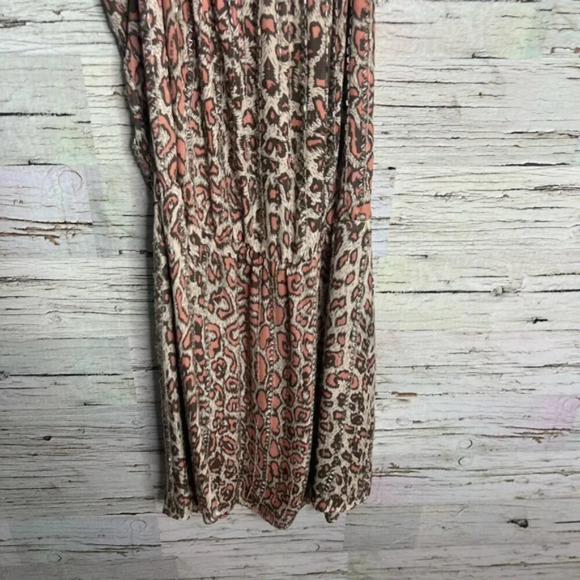 Parker mini leopard  print dress pink brown size small - Picture 2 of 7